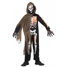 Kostüm - Furchteinflößendes Skelett - Kind