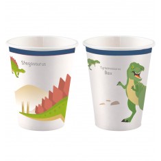 Happy Dinosaur Cups x8