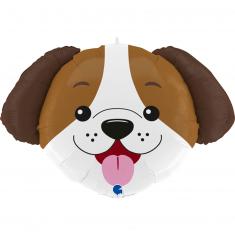  Aluminiumballon 84 cm - Hundegesicht