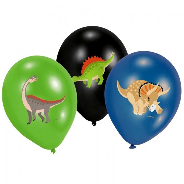 Happy Dinosaur Latexballons x6 - 9903988