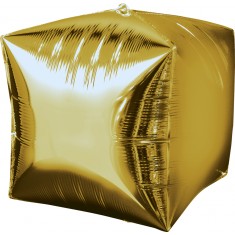 Würfelgoldener Mylar-Ballon