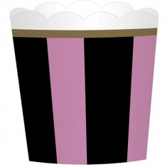Mini-Cupcake- und Muffinschüssel – Rosa und Schwarz x24