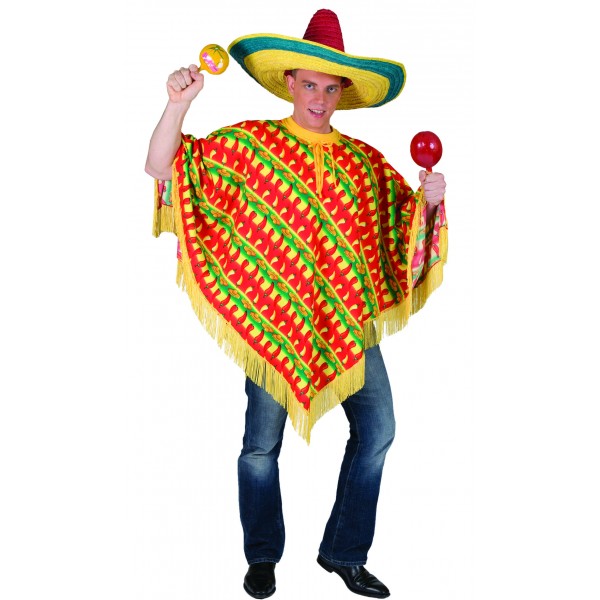 Mexikanisches Poncho-Kostüm – Erwachsene - 601129-Parent