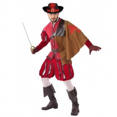 Rotes Musketier-Kostüm – Herren