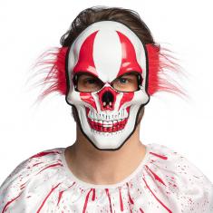  Maske mit Haaren: Feuriger Clown