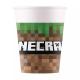 Miniature Lot von 8 Kelchen Karton 25 cl – Minecraft