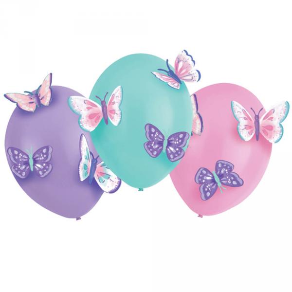 Latexballons - Schmetterlingsdekor X3 - 9909727