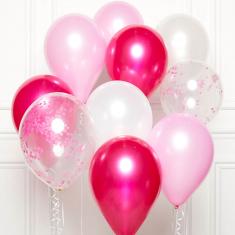 Blumenstrauß-Set mit 10 Luftballons – Rosa