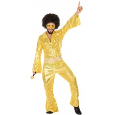 Disco-Kostüm – Gelbes Bling – Herren