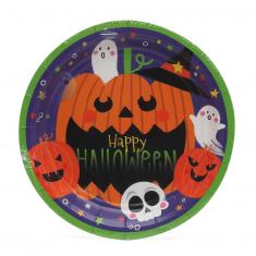 Halloween-Pappteller x6 -18cm