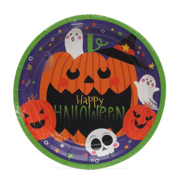 Halloween-Pappteller x6 -18cm - 74940