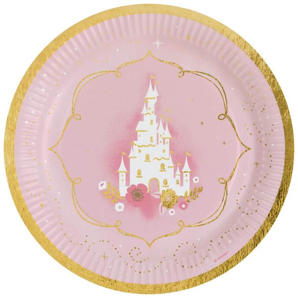 8 Pappteller - Prinzessin für einen Tag - 22,8 cm - 9906311