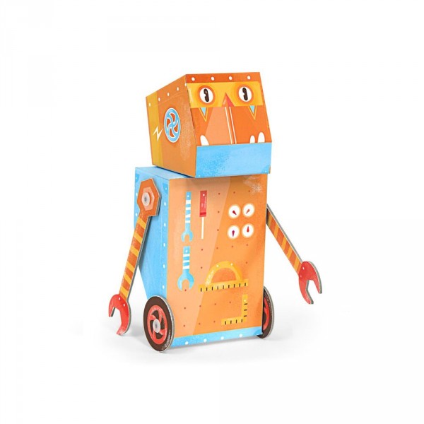 Jouet à plier : Fold my robot! : Robot mécanicien - Krooom-461