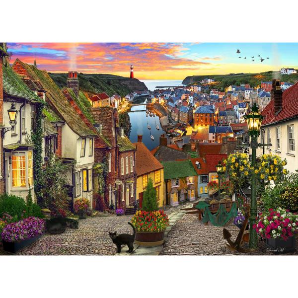 2000 piece puzzle : Harbour Village   - KsGames-22525