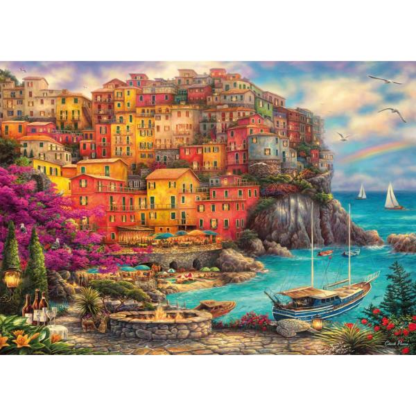 4000 piece puzzle : A Beautiful Day at Cinque Terre  - KsGames-23506