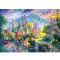 Puzzle 500 pièces : Village de Montagne