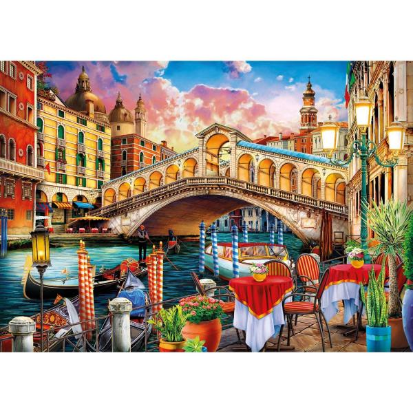 Puzzle 1000 pièces : Pont du Rialto à Venise   - KSGames-20757