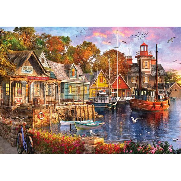 4000 pieces puzzle :  The Harbour Evening - KSGames-23504