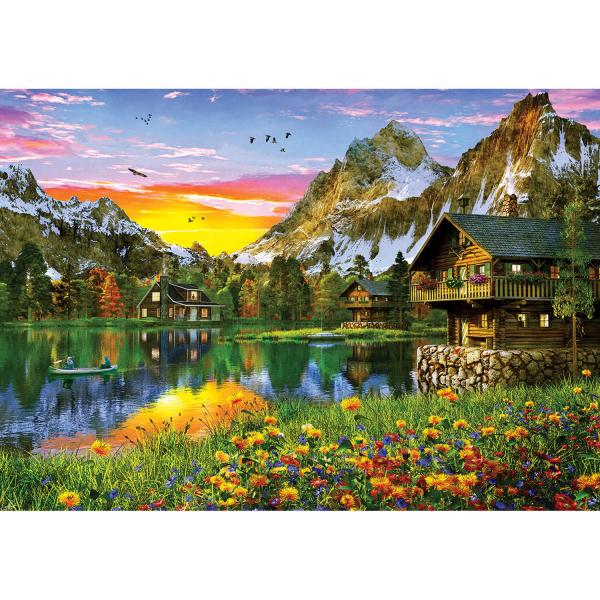 4000 pieces puzzle : Alpine Lake - KSGames-23502