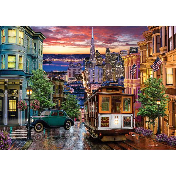 Puzzle de 3000 piezas: Atardecer en San Francisco - KSGames-23009