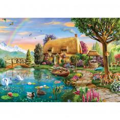 2000 pieces puzzle :  Lakeside Cottage
