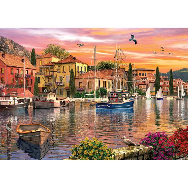 2000 pieces puzzle : Harbour Sunset - KSGames-11308