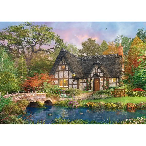 Puzzle de 2000 piezas: The Stoney Bridge Cottage - KSGames-11479