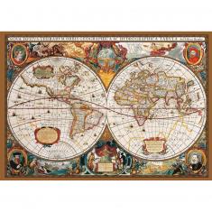 Puzzle 2000 pièces : Carte du monde du 17ème siècle