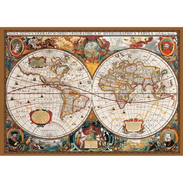 Puzzle de 2000 piezas: mapa mundial del siglo XVII - KSGames-11204