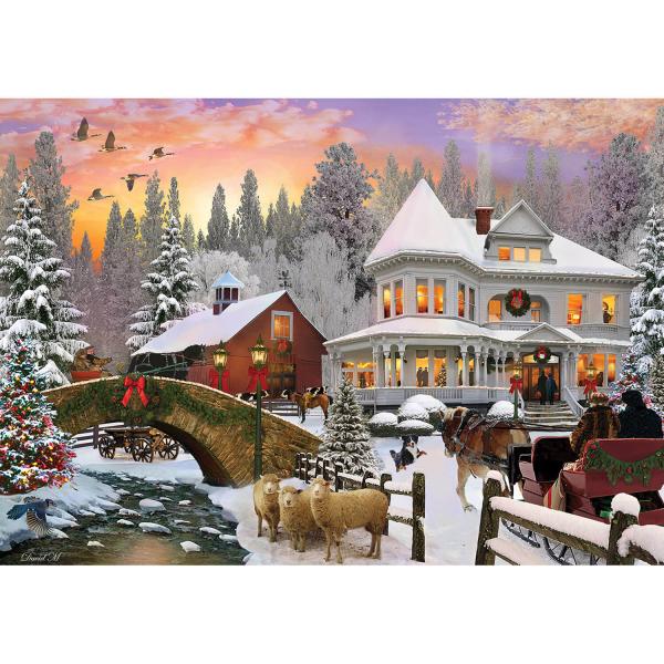 1000 pieces puzzle :  Snowy Day - KSGames-20542