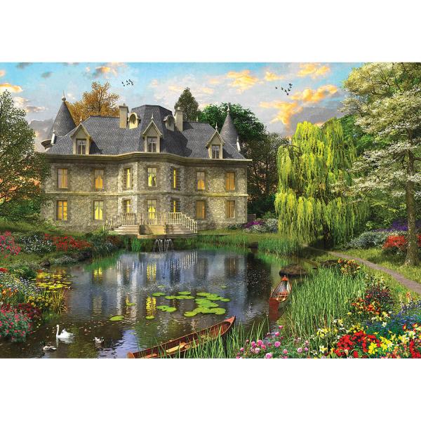 Puzzle de 1000 piezas: Mansion Lake - KSGames-20543