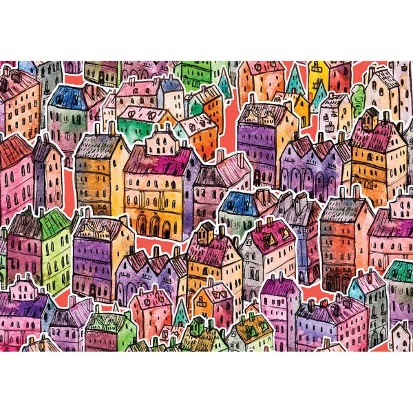 1000 Teile Puzzle: Stadt der Farben - KSGames-20550