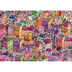 Puzzle 1000 pièces : Ville de couleurs