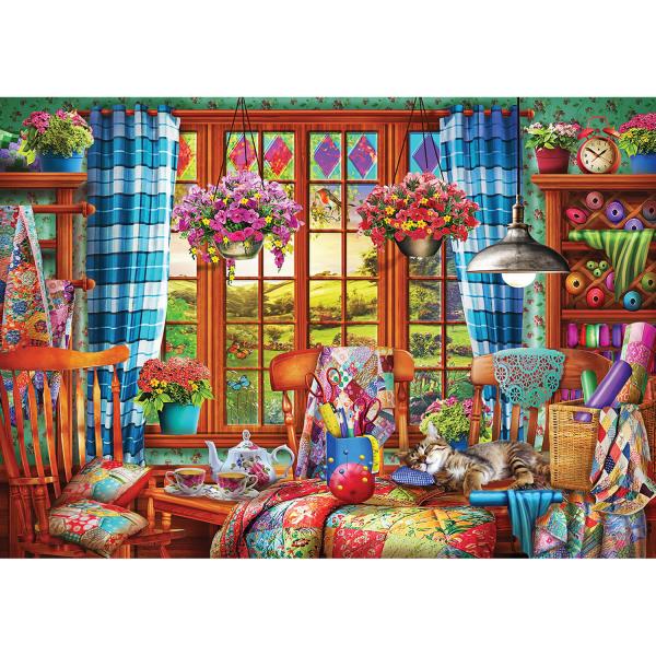 1000 pieces puzzle :  Stitching Room - KSGames-20565