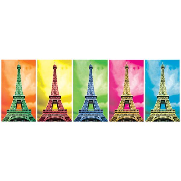 1000 piece panoramic puzzle : Pop Art Paris - KSGames-11223