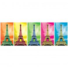 Puzzle 1000 pièces panoramique : Pop Art Paris