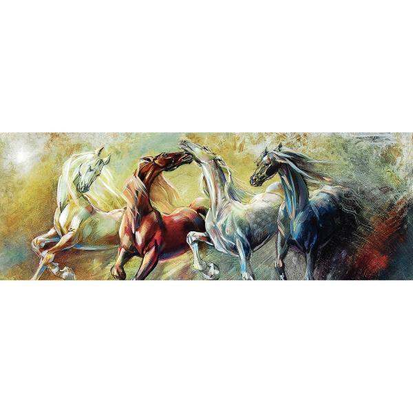 1000 piece panoramic puzzle : Dream Horses - KSGames-21007