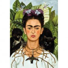 1000 piece puzzle : Self-Portrait with Thorn Necklace and Hummingbird