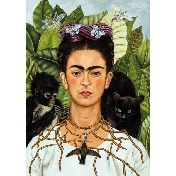 1000 piece puzzle : Self-Portrait with Thorn Necklace and Hummingbird - KSGames-20665