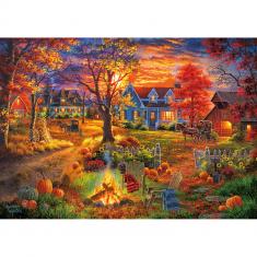 Puzzle 1000 pièces : Village d'Automne