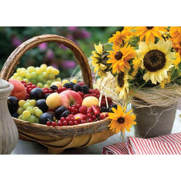 1000 pieces puzzle : Fruit and sunflower - KsGames-11227