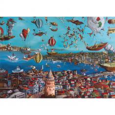 3000-teiliges Puzzle: Migrationsrouten – Galataturm