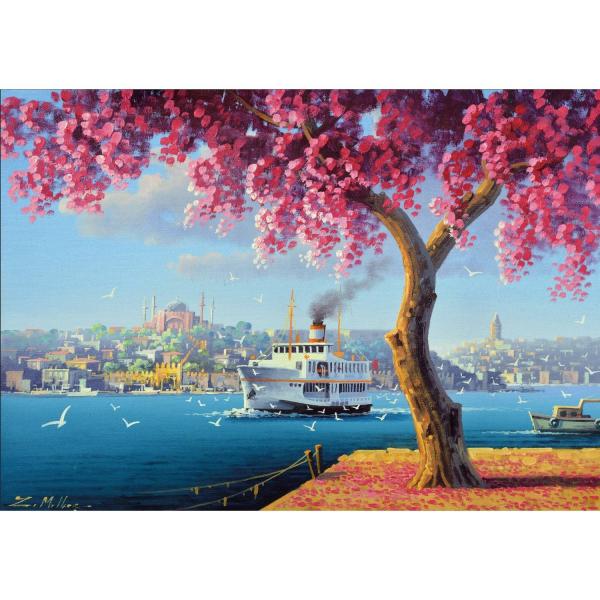 Puzzle 1000 pieces : Hagia Sophia and Ferry  - KSGames-20744