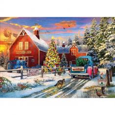 Puzzle 1000 pieces : Red Barn Farm 