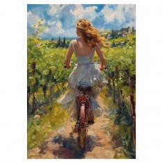 Puzzle 1000 pieces : Girl On Bike  