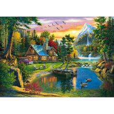 Puzzle 1000 pieces : Mountain Paradise 