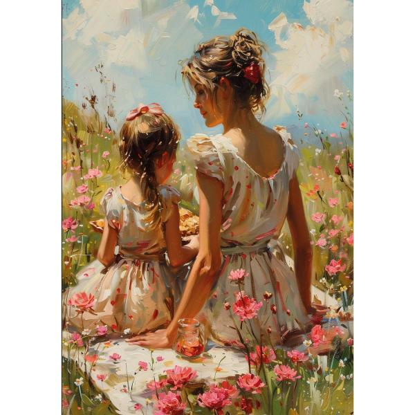 Puzzle 1000 pièces : Mère et Fille   - KSGames-20802