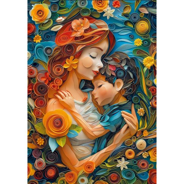 Puzzle 1000 pièces : Câlin de Maman   - KSGames-20803