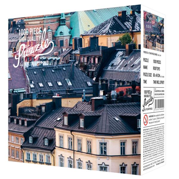 Puzzle 1000 pièces : Rooftops - Kylskapspoesi-2100495