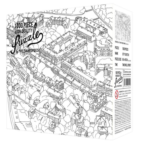Puzzle City Sketch - Kylskapspoesi-2100549